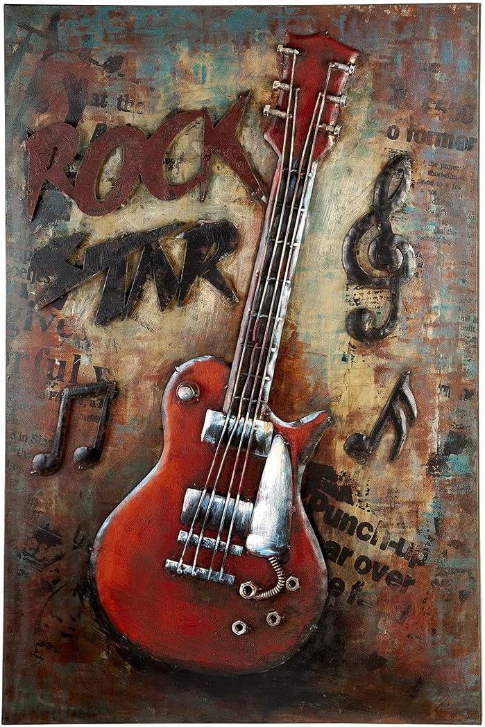 GILDE Metall Bild Rockstar (BxHxT) 50 x 75 x 4 cm Handarbeit, Kunstobjekt Gallery