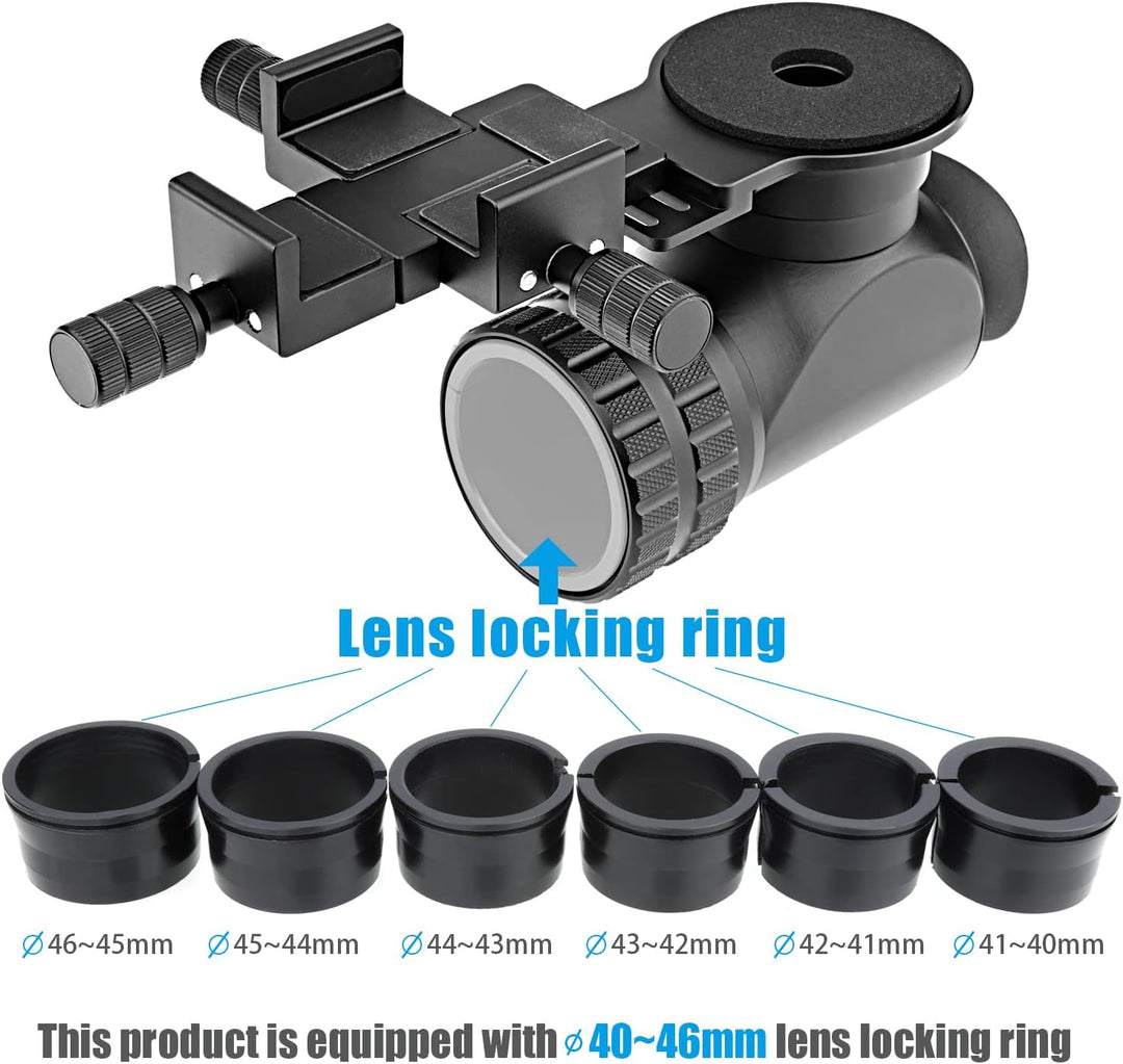 Forevercam Universal Handy-Teleskop-Adapter-Halterung, Smartphone-Aluminium-Clip für Unterstützung v