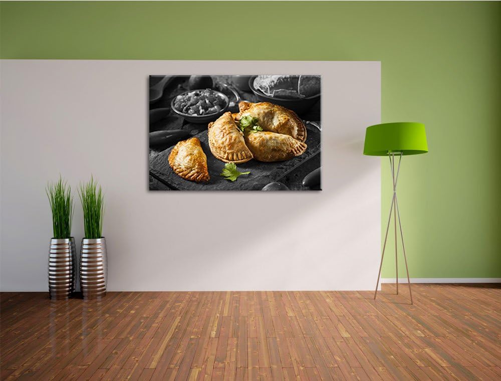 Frische Trotelini schwarz/weiss Format: 100x70 cm auf Leinwand, XXL riesige Bilder fertig gerahmt mi