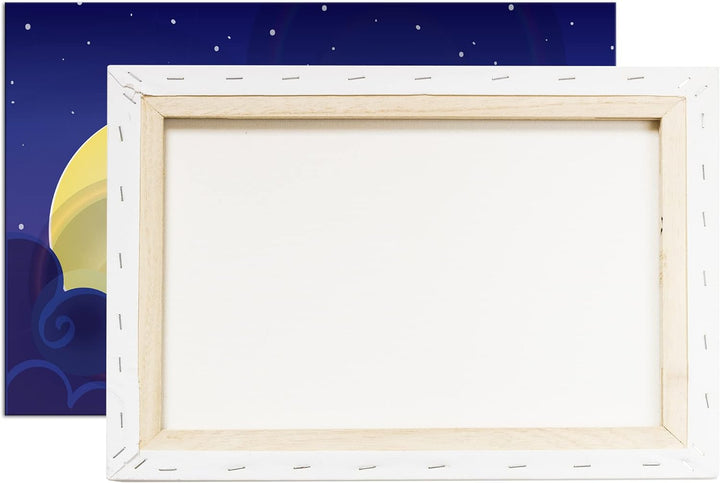 deyoli Mondlicht Nacht Format: 100x70 als Leinwandbild, Motiv fertig gerahmt auf Echtholzrahmen, Hoc