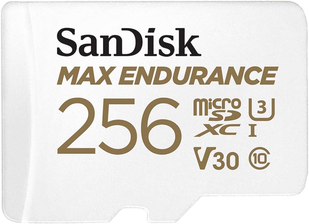 SanDisk MAX ENDURANCE microSDXC Speicherkarte mit Adapter 256 GB (Für Dashcams und Heimüberwachungss
