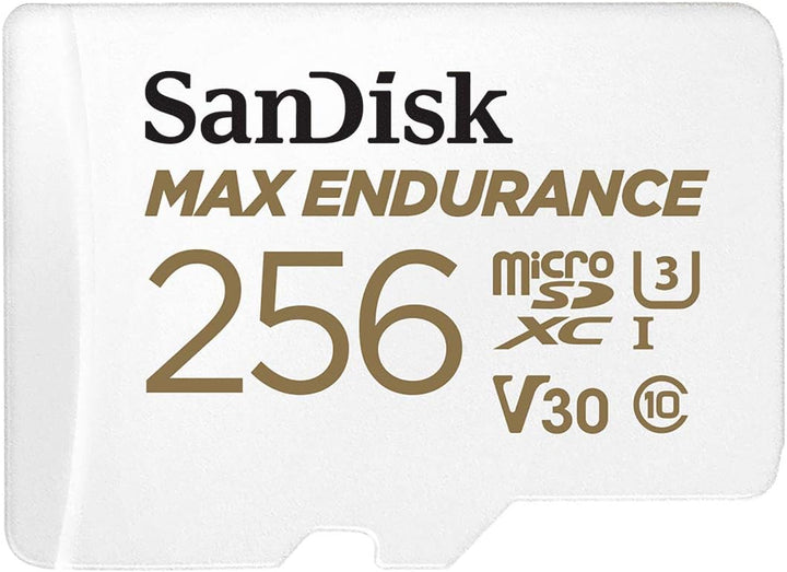 SanDisk MAX ENDURANCE microSDXC Speicherkarte mit Adapter 256 GB (Für Dashcams und Heimüberwachungss
