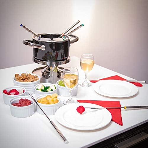 Spring Interlaken Fondue-Set, Edelstahl, schwarz, Ø 16 cm