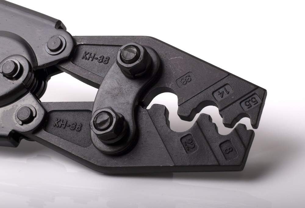 Crimpzange HS38 5,5-38 mm² ideal für Car-HiFi Auto unisolierte Kabelschuhe KFZ