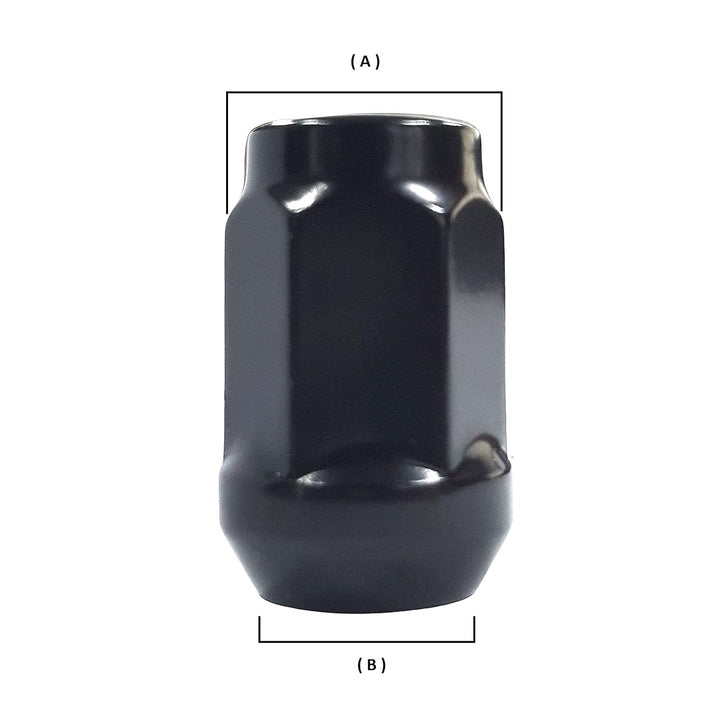 TRACER 20 schwarze Radmuttern Kegelbund geschlossen M14x1,5 kompatibel mit Chrysler, Ford, Land Rove