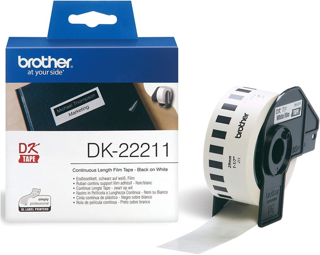 Brother DK22211 QL-Rolle Papier 15,24m/29mm weiss