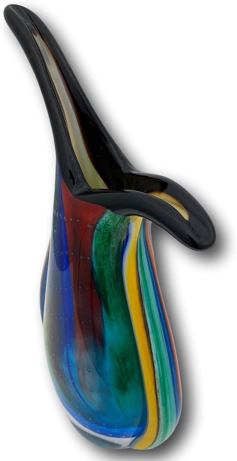 Glasvase Glas Vase im Italien Murano antik Stil Höhe 30cm 2kg schwere Tischvase