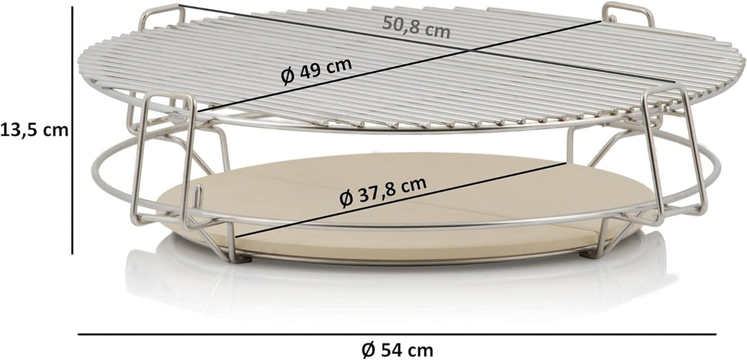 BBQ-Toro Smokersystem für Kugelgrill | Ø 54 cm | Passend für Weber Ø 57 cm Kugelgrills und viele meh