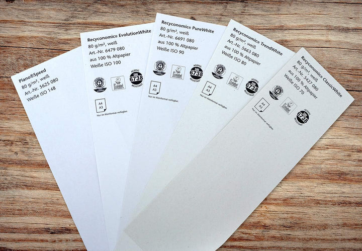 inapa Recycling-Papier, Druckerpapier Recyconomic PureWhite: 80 g/m², A4, 2500 Blatt (5x500), ungest