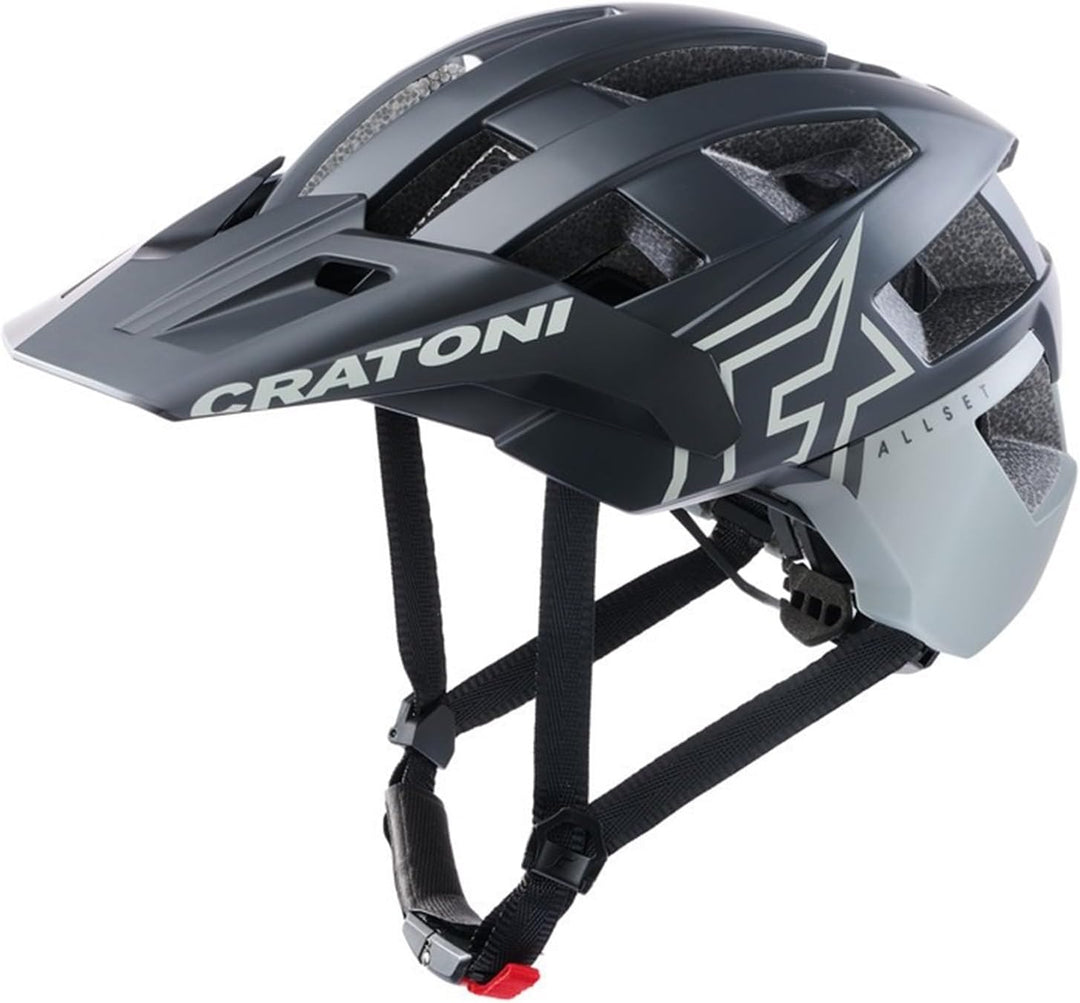 Cratoni Unisex – Erwachsene Allset Pro Helme, Schwarz/Grau Matt, L