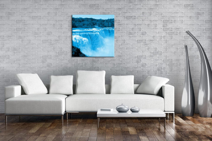 deyoli schöne Niagara Wasserfälle im Format: 60x60 Effekt: Zeichnung als Leinwandbild, Motiv auf Ech