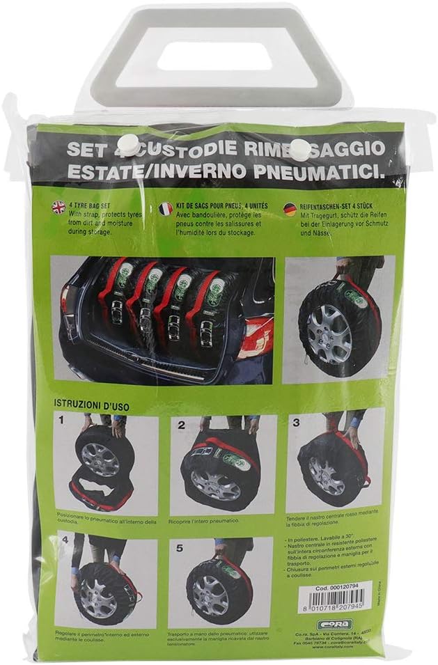 CORA 000120794 Reifenhüllen-Set, 62-74 cm, 4 Stück