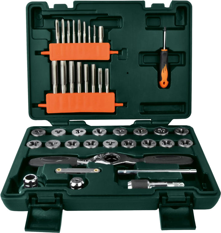 Brüder Mannesmann Werkzeuge Mannesmann M53230 Gewindeschneidsatz, 40-tlg. Grün