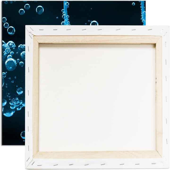 deyoli Wasserblasen an Kirschen Format: 60x60 Effekt: Monocrome Blau als Leinwand, Motiv fertig gera