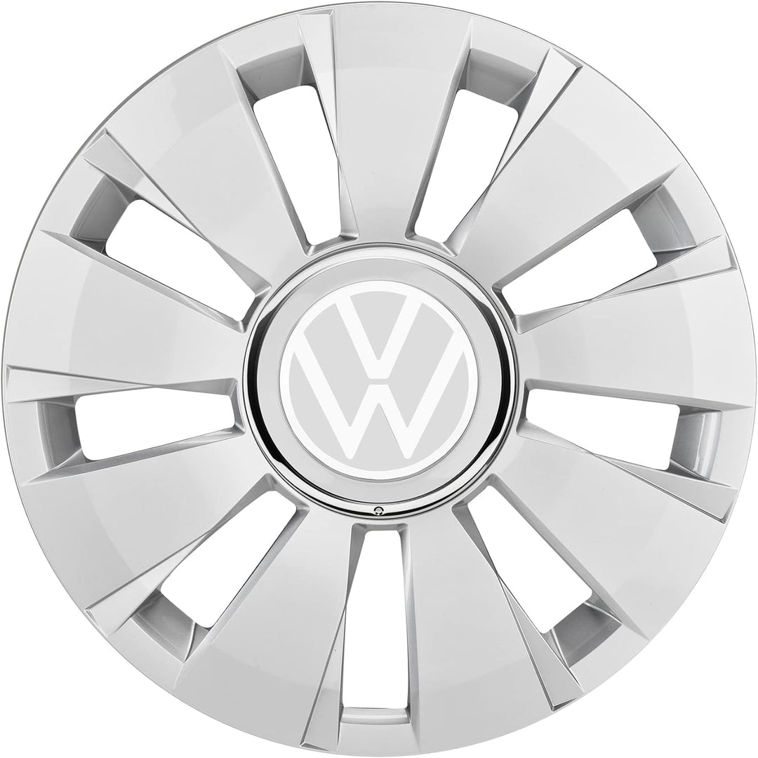 Volkswagen 1S0071454BYEH Radzierblenden (4 Stück) Radkappen 14 Zoll Stahlfelgen Radblenden, Silber