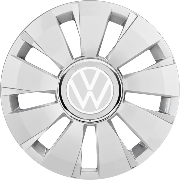 Volkswagen 1S0071454BYEH Radzierblenden (4 Stück) Radkappen 14 Zoll Stahlfelgen Radblenden, Silber