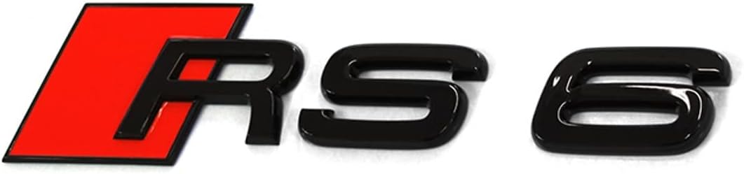 Audi 4K0853740T94 Schriftzug RS6 Aufkleber Tuning Emblem Exclusive Black Edition Logo schwarz