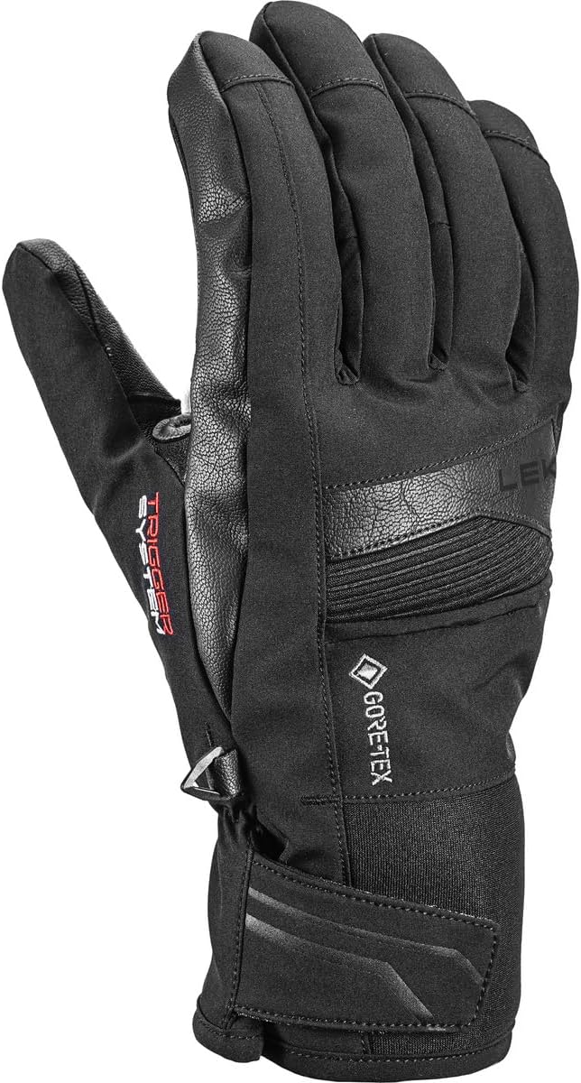 LEKI Shield 3D GTX Handschuhe Skihandschuhe Fingerhandschuhe EU 9,5 Schwarz, EU 9,5 Schwarz