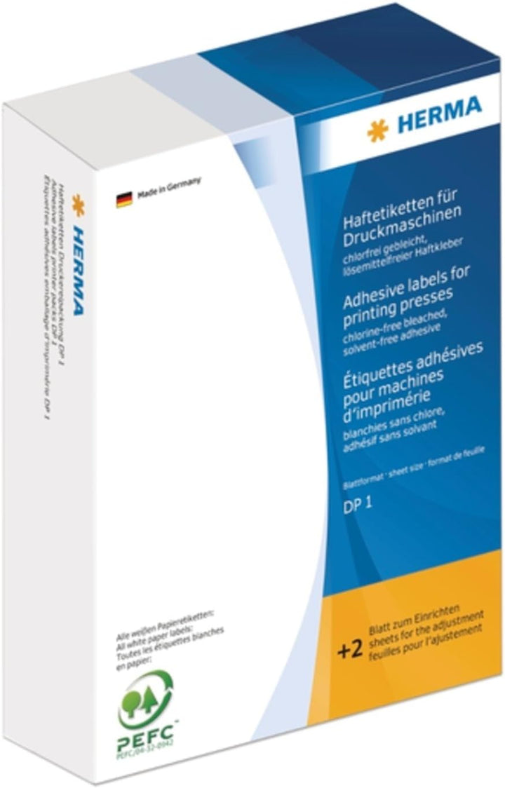 HERMA 2761 Haftetiketten für Druckmaschinen rund, Ø 32 mm, Blattformat 168 x 120 mm, DP1, 5000 Aufkl