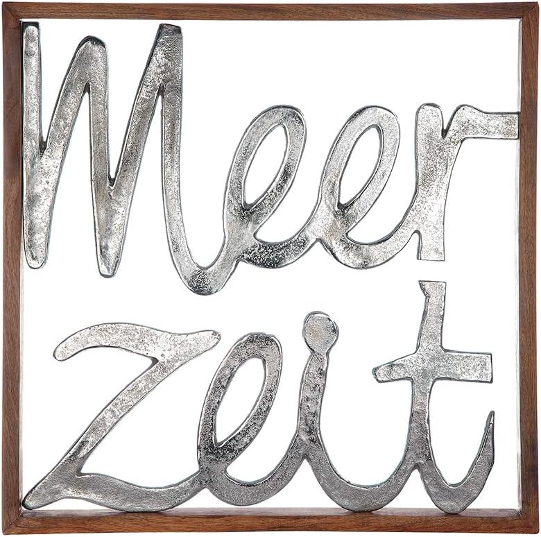 GILDE Wanddekoration, Aluminium, naturfarben, silberfarben, Höhe 60 cm, 42938