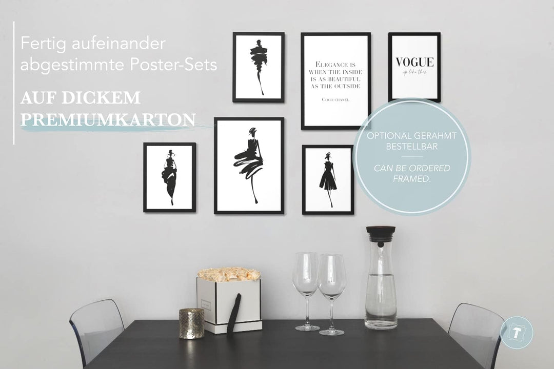 Papierschmiede® Mood Poster Set Coco Shapes, Bilder Wohnzimmer Deko Schlafzimmer, 2x DIN A3 (ca. 30x