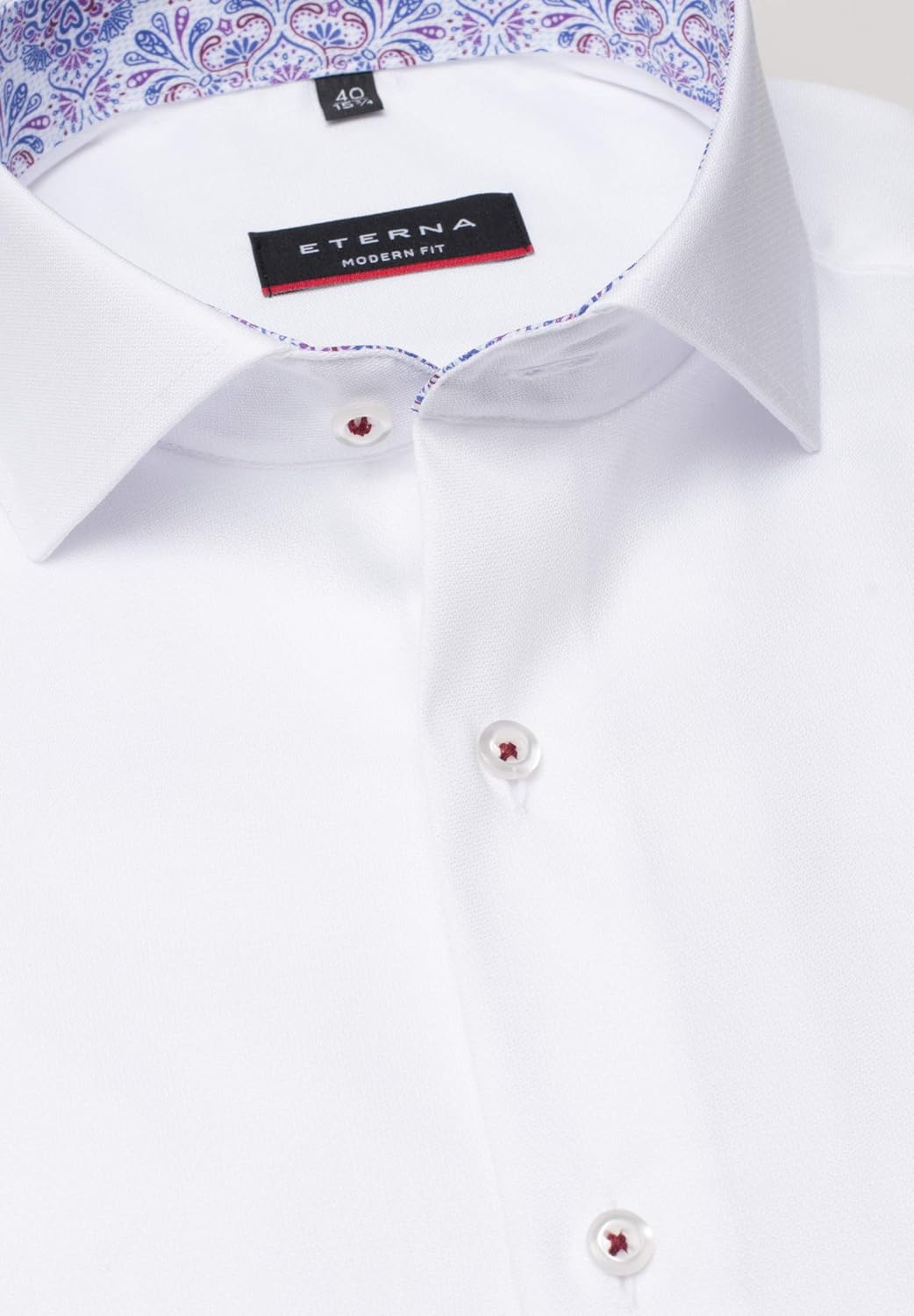 eterna Langarm Hemd Modern Fit strukturiert