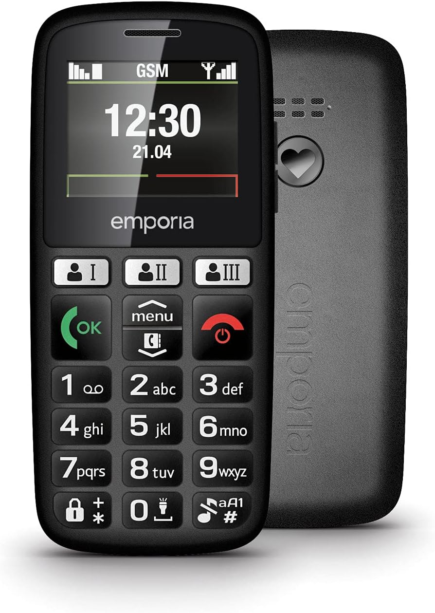 Emporia Happy Handy für Senioren, robust und hochwertig, hohe Lautstärke, Farbdisplay, Bluetooth, 3