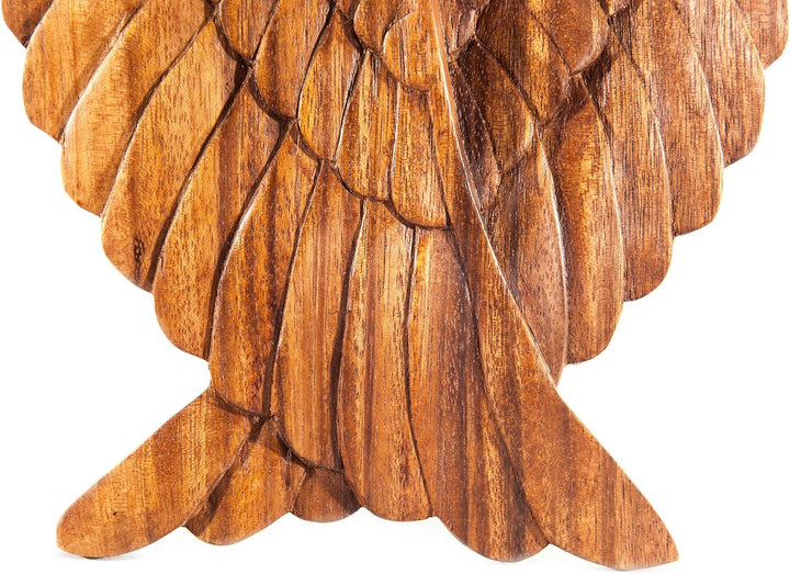 Windalf Engel Dekor Holzbild Wandrelief Amanda 22 cm Engels Flügel Holzornament Bohemian Wandojekt H