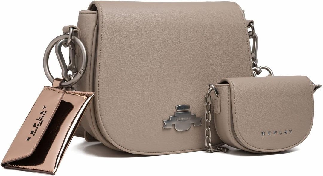 Replay Damen Fw3249.000.a0344 Handtasche, UNIC 028 Lt Iron Grey, 028 Lt Iron Grey