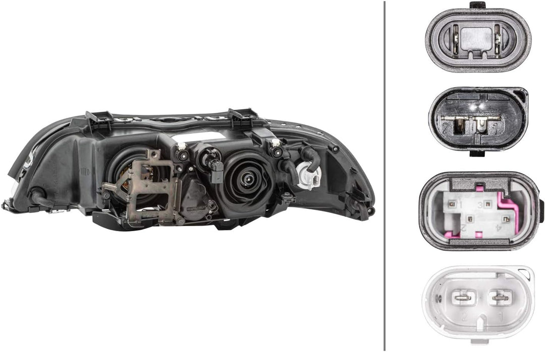 HELLA 1LL 008 052-601 asymmetrisch/DE/Halogen/Xenon-Hauptscheinwerfer - rechts - für u.a. BMW 5 (E39