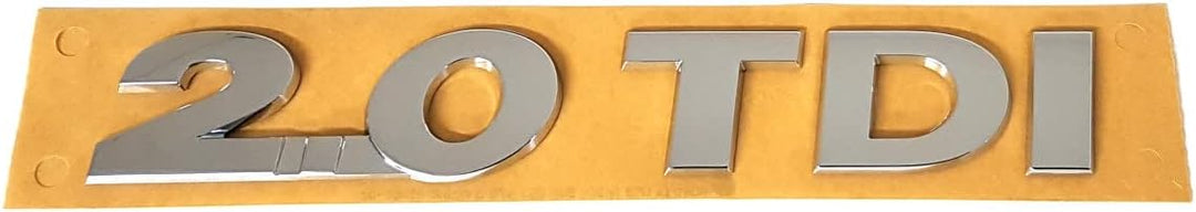 Volkswagen 5G0853675G2ZZ Schriftzug 2.0 TDI Logo Aufkleber Emblem, Chrom/Silber