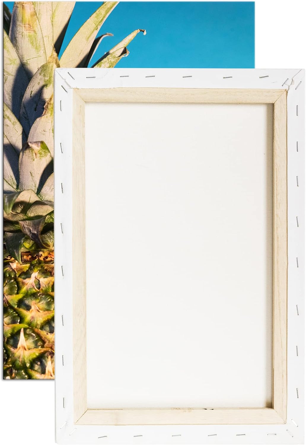 deyoli saftige Ananas Format: 80x60 als Leinwand, Motiv fertig gerahmt auf Echtholzrahmen, Hochwerti