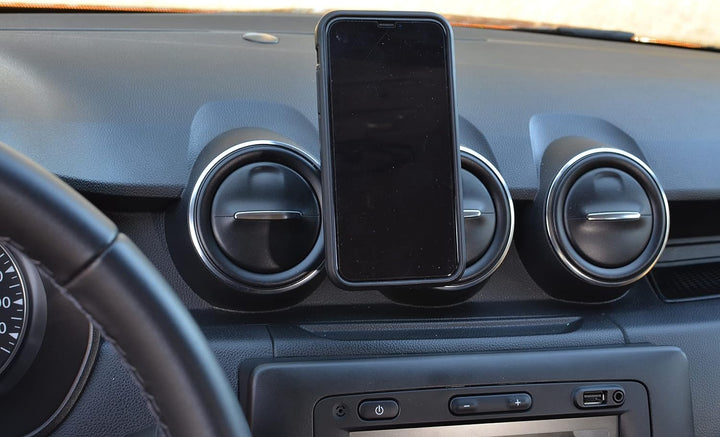 craVeDRIVE Handyhalterung Auto Magnet I Kompatibel Runde Lüftungen Dacia Duster 2 Zubehör I 360° Dre