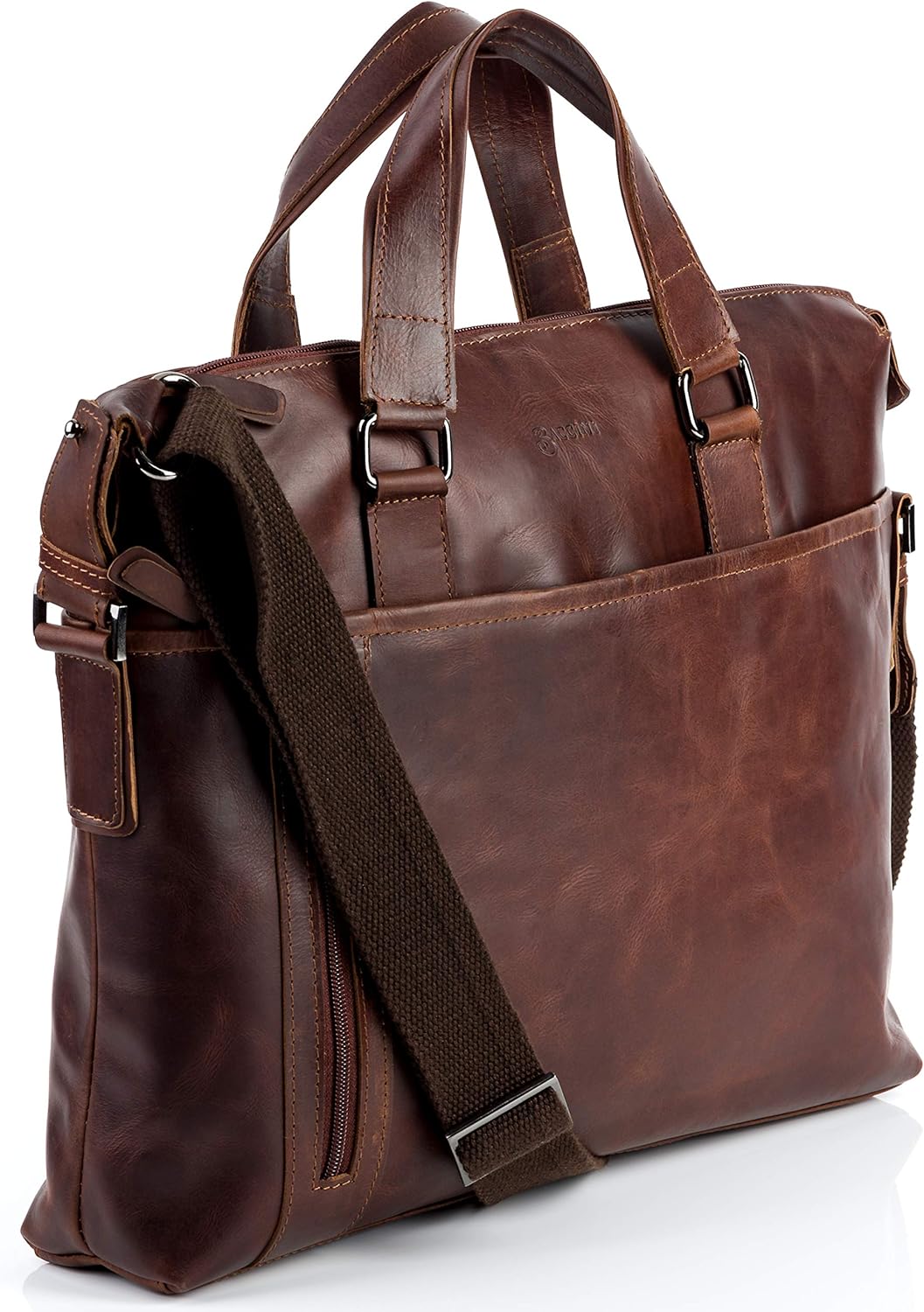 BACCINI Laptoptasche LEANDRO aus Premium Leder I Business-Tasche gross für Herren 15 Zoll extra Lapt