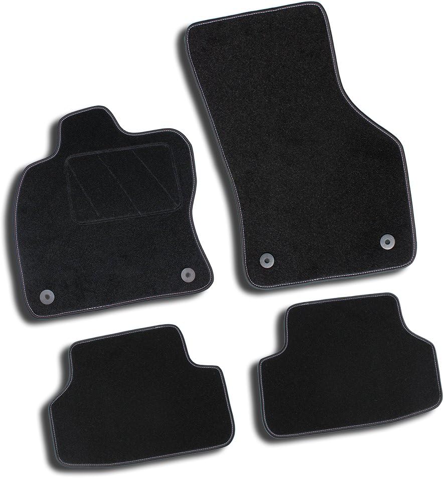 Bär-AfC Auto Fussmatten Classic passend für Hyundai IX55 2009-2011, Autoteppiche Nadelvlies Schwarz,