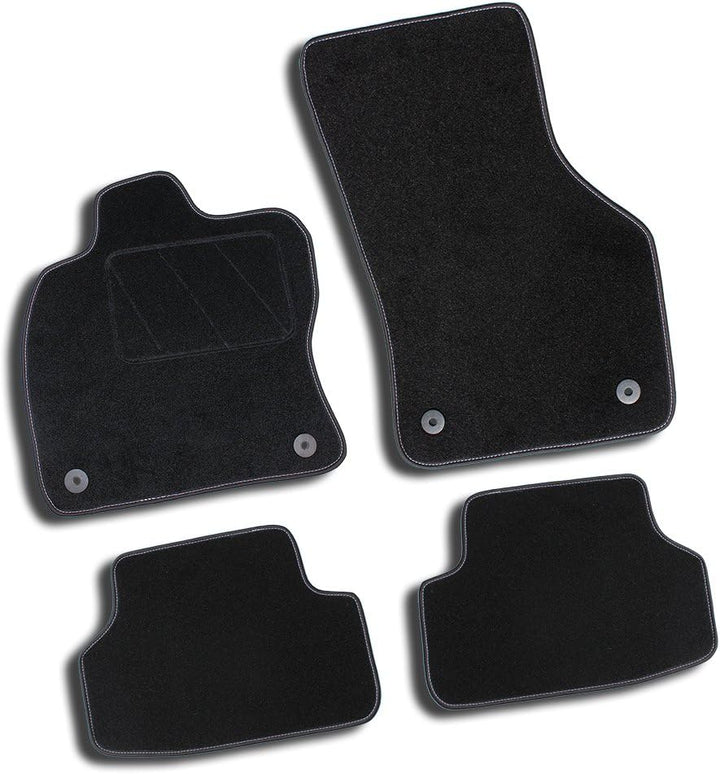 Bär-AfC Auto Fussmatten Classic passend für Hyundai IX55 2009-2011, Autoteppiche Nadelvlies Schwarz,