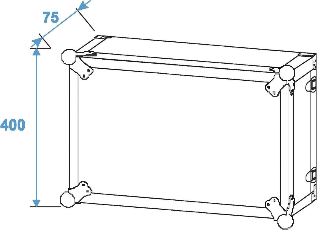 Roadinger Effektrack CO DD, 8 HE, 38cm tief für 483-mm-Steuer- und -Effektgeräte (19") | 2 abnehmbar