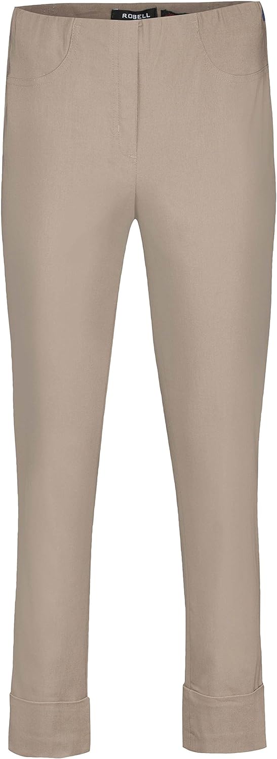 Robell Bella Slim Fit 7/8 Stretchhosen Schlupfhosen Damen Hosen #Bella versch.Farben (38, Taupe)