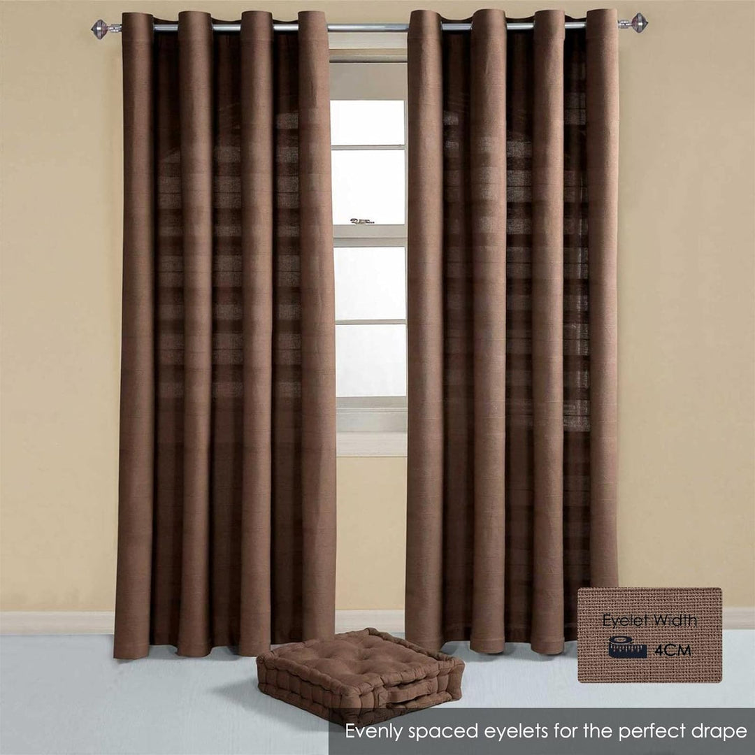 Homescapes handgewobener Vorhang Rajput im 2er Set Ösenvorhang 140 x 140 cm Dekoschal in RIPP-Optik