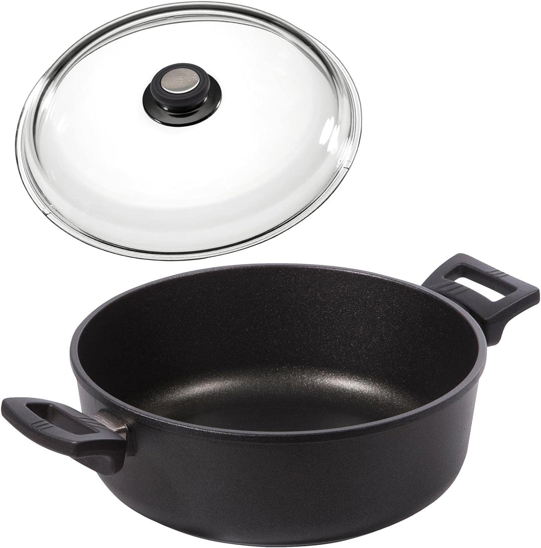 Eurolux XL Kasserolle Induktion Set & Deckel Ø32 cm - hohe runde Universal Bratenkasserolle 8 Liter