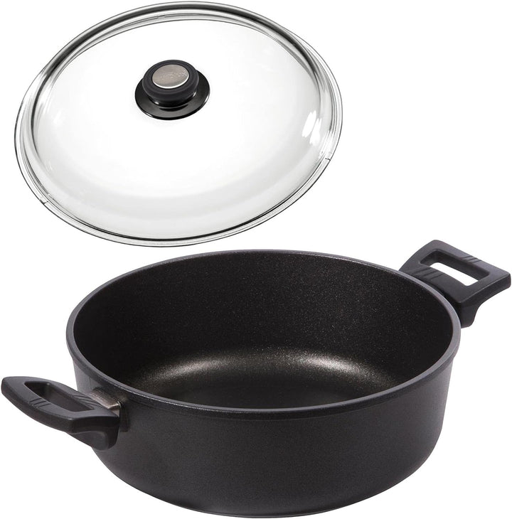 Eurolux XL Kasserolle Induktion Set & Deckel Ø32 cm - hohe runde Universal Bratenkasserolle 8 Liter