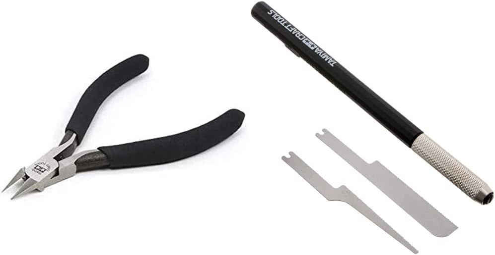 TAMIYA FBA_74123-000 300074123 Seitenschneider Fein/Spitz Kunststoff, hochwertiges Modellbau Werkzeu