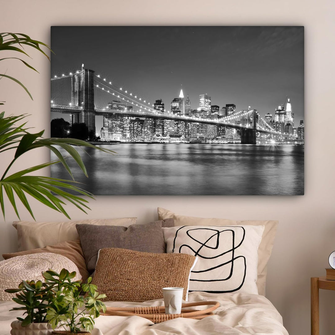 MuchoWow© Leinwand Bilder Gross 120x80 cm XXL Schwarzweiss Wanddeko Wohnzimmer Aesthetic Room Decor