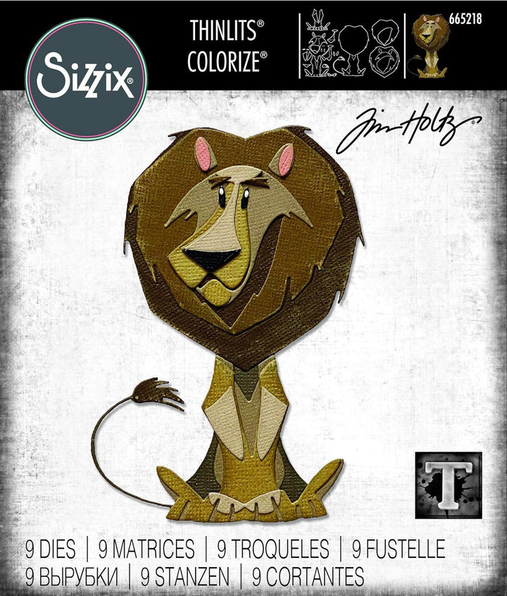 Sizzix Thinlits Stanzschablone 665218 Harrison Colorize by Tim Holtz 9er Pack