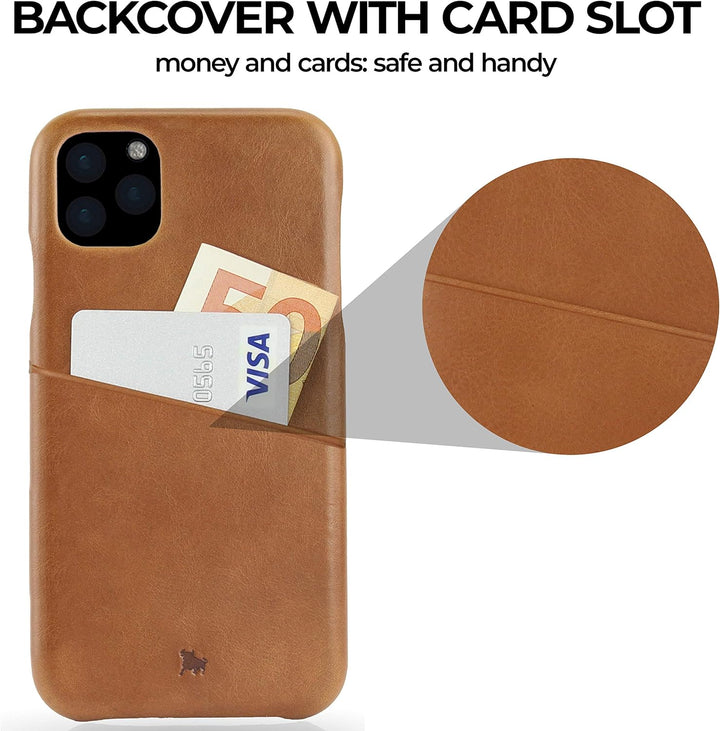 BULLAZO Menor Urban – kompatibel mit iPhone 11 / XI Case Schutzhülle Handy Hülle Kartenfach aus Lede