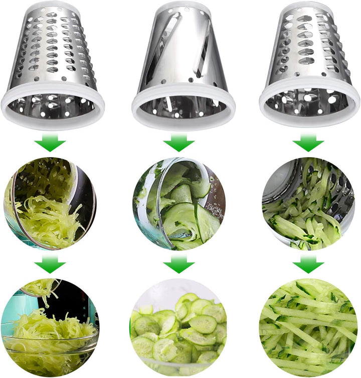 Zerkleinerer-Aufsatz für KitchenAid/PHISINIC Küchenmaschine, Gemüsezerkleinerer, Käsereibe, Salatsch