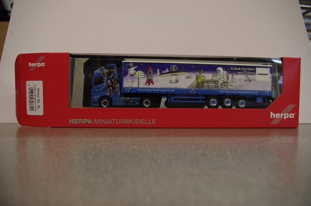 Herpa 307741 Volvo Fh Gl Vorhang Leinwand Semitrailer Schreglmann Modellset, XL