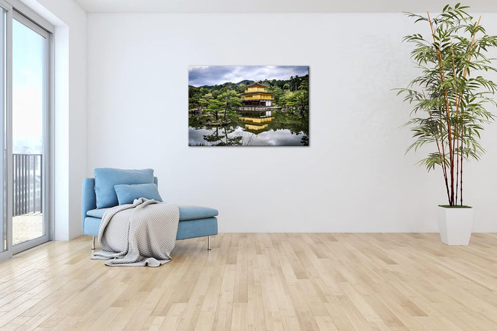 deyoli Tempel- und Gartenanlage Japans Format: 80x60 als Leinwandbild, Motiv fertig gerahmt auf Echt
