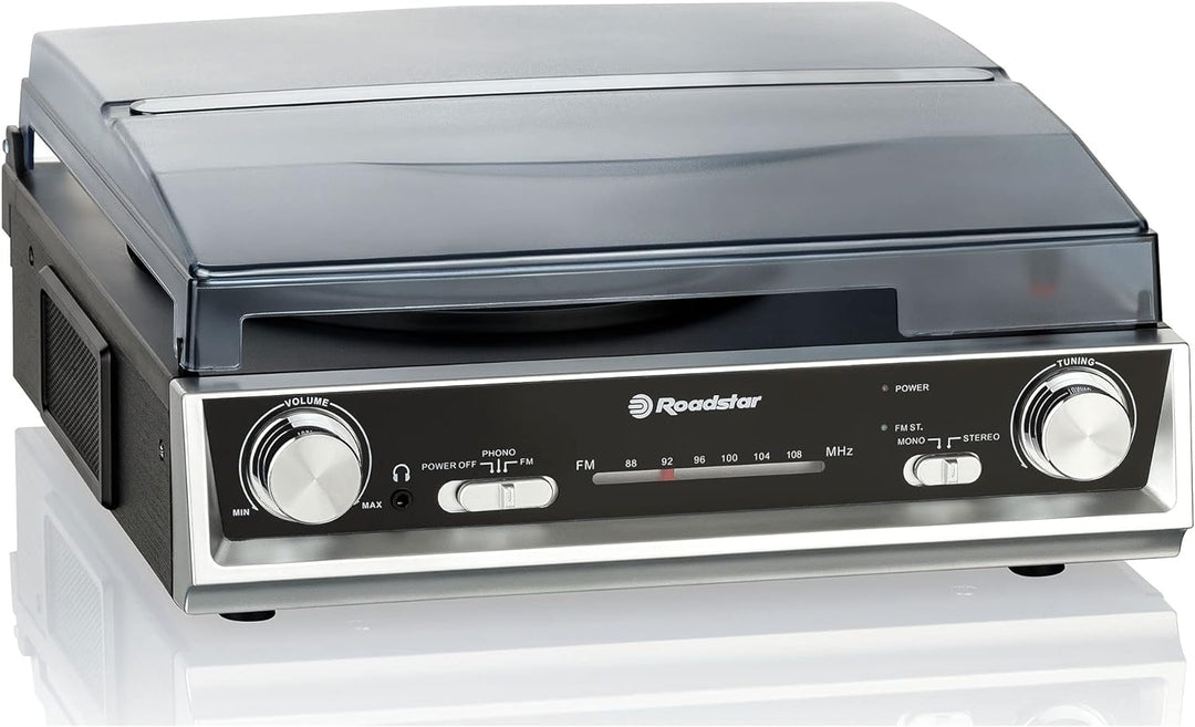 Roadstar TTR-8634 Audio Turntable Black Silver