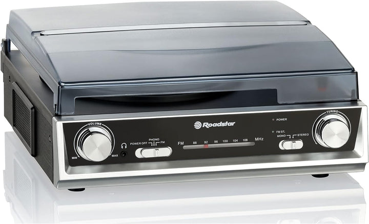 Roadstar TTR-8634 Audio Turntable Black Silver